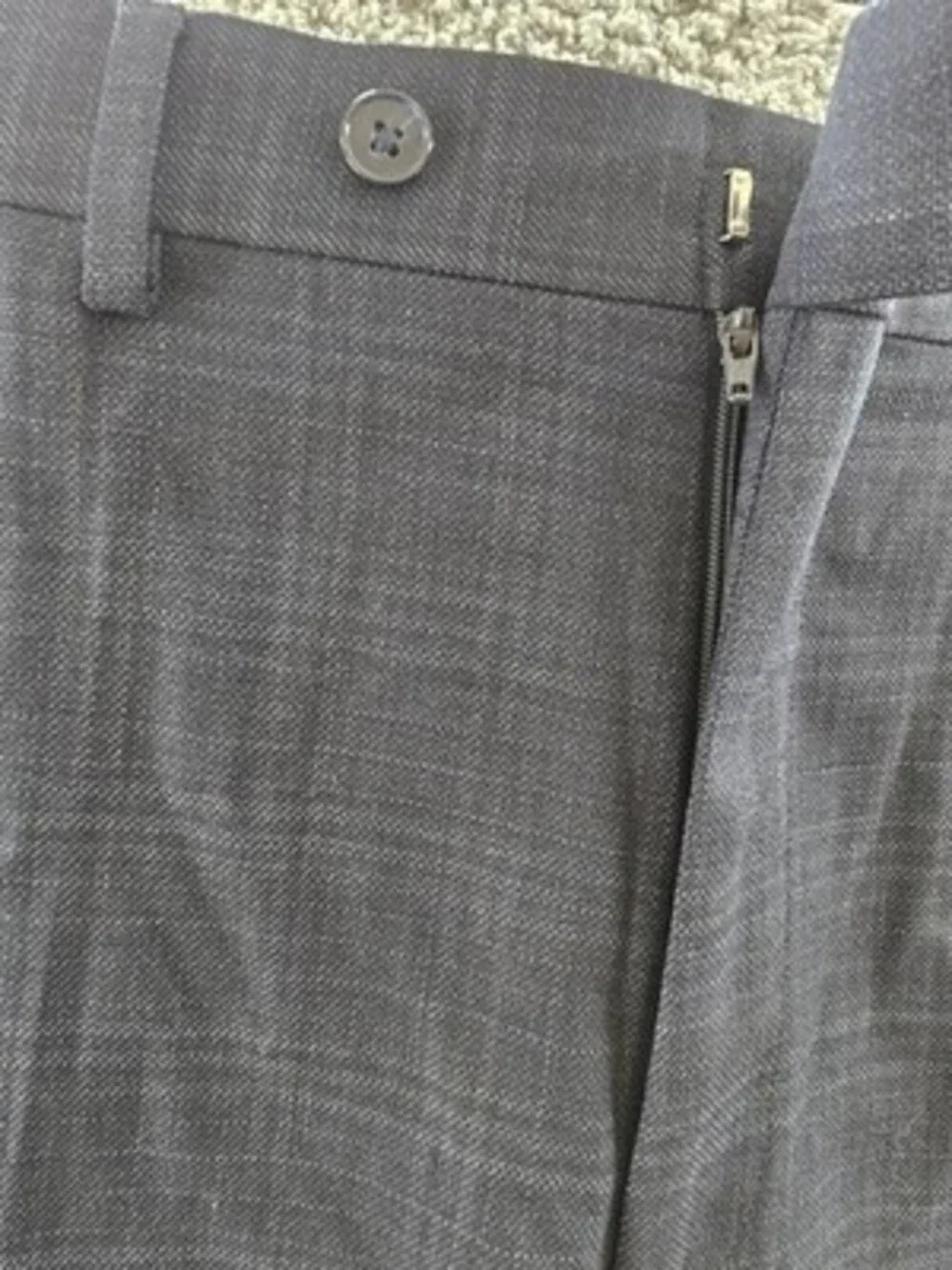 Calvin Klein Wool Blend Slim Fit Suit Pants Men's 38x32 Blue Hook & Tab Closure